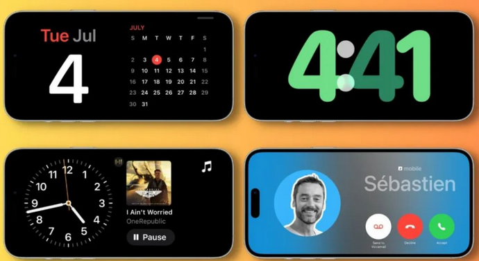 定城镇苹果手机维修分享iOS17横屏充电待机显示有什么好处 