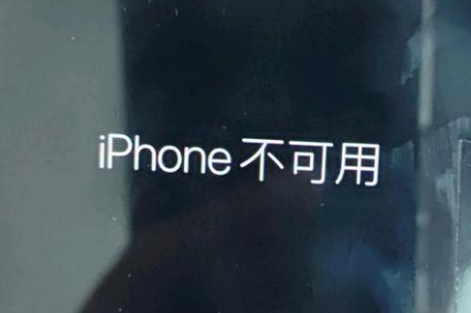 定城镇苹果服务网点分享锁屏界面显示“iPhone 不可用”如何解决 